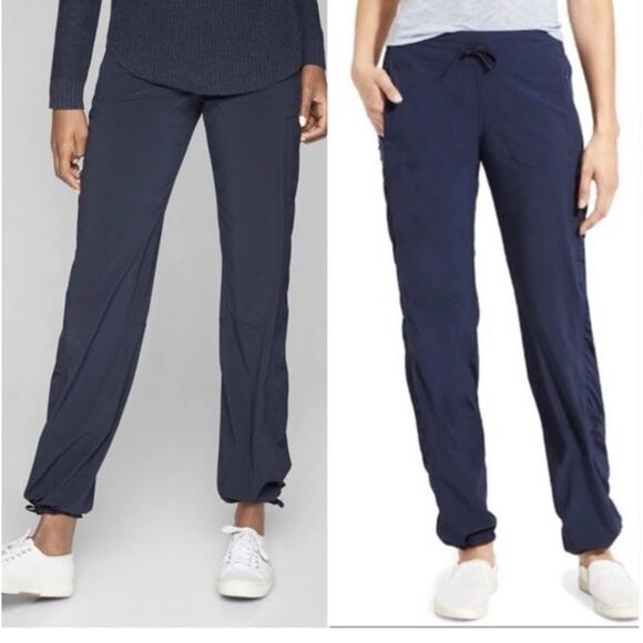 Athleta La Viva Ruched Jogger Black Pants size 10 - Picture 1 of 9